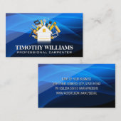 Hardwarehulpmiddelen | Abstracte blauwe achtergron Visitekaartje (Voorkant / Achterkant)