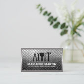 Hardwarehulpmiddelen | Achtergrond bekleed staal Visitekaartje (Staand voorkant)