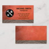 Hardwarehulpmiddelen | Bouw | Houtleder Visitekaartje (Voorkant / Achterkant)