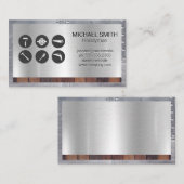 Hardwarehulpmiddelen | Bouw | Houtmetalen rivetten Visitekaartje (Voorkant / Achterkant)