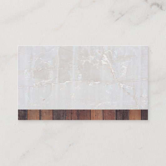 Hardwarehulpmiddelen | Bouw | Marmer en hout Visitekaartje (Achterkant)
