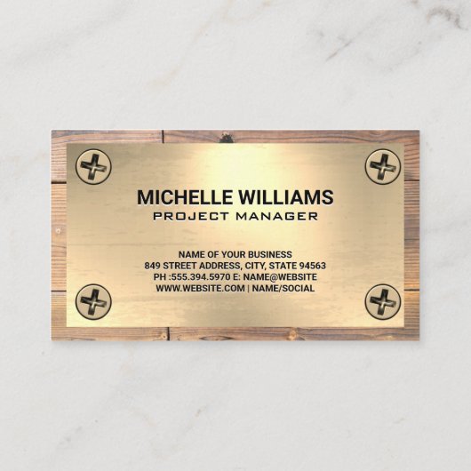 Hardwarehulpmiddelen | Bouw | Schroeven van hardho Visitekaartje (Achterkant)