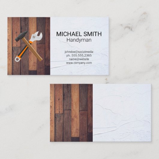 Hardwarehulpmiddelen | Handyman | Bouwpersoneel Visitekaartje (Voorkant / Achterkant)