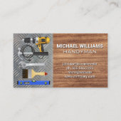 Hardwarehulpmiddelen | Hout en metalen Visitekaartje (Voorkant)