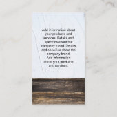 Hardwarehulpmiddelen | Hout en Visitekaartje van r (Achterkant)