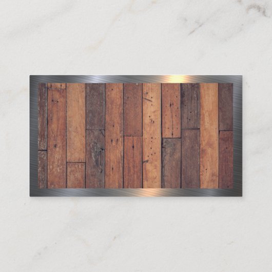 Hardwarehulpmiddelen | Houten planken Visitekaartje (Achterkant)