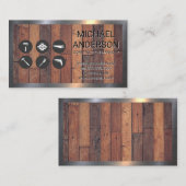 Hardwarehulpmiddelen | Houten planken Visitekaartje (Voorkant / Achterkant)