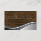 Hardwarehulpmiddelen | Houtkorrels | Metaal Visitekaartje (Achterkant)