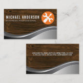 Hardwarehulpmiddelen | Houtkorrels | Metaal Visitekaartje (Voorkant / Achterkant)