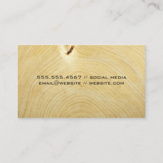 Hardwarehulpmiddelen | Houtkorrels Visitekaartje (Achterkant)