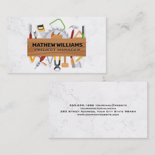 Hardwarehulpmiddelen instellen | Houtmarmer Afsprakenkaartje (Voorkant / Achterkant)