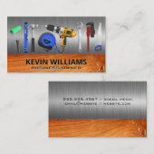 Hardwarehulpmiddelen | Metaal en hout | Bouw Visitekaartje (Voorkant / Achterkant)