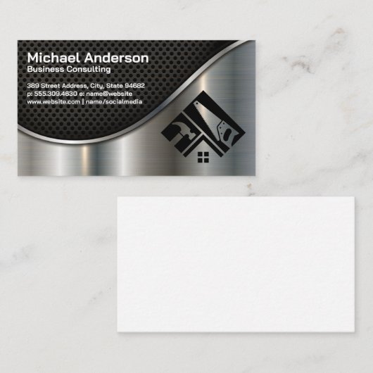 Hardwarehulpmiddelen | Metaal Visitekaartje (Voorkant / Achterkant)