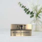 Hardwarehulpmiddelen | Metaalgoud Visitekaartje (Staand voorkant)