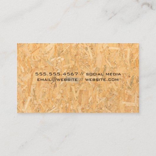 Hardwarehulpmiddelen | Staal | Geperst hout Visitekaartje (Achterkant)