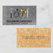 Hardwarehulpmiddelen | Staal | Geperst hout Visitekaartje (Voorkant / Achterkant)