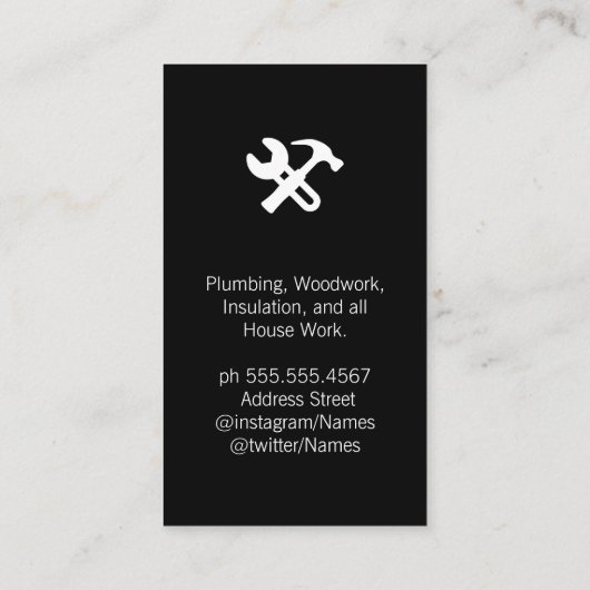 Hardwarehulpmiddelen Visitekaartje (Achterkant)