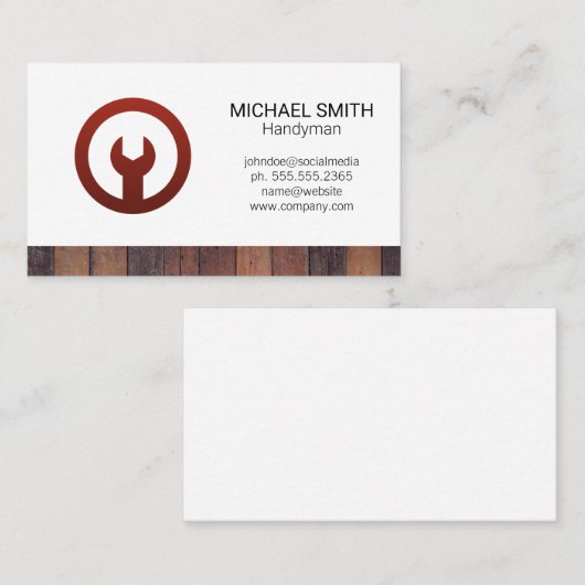 Hardwarematige moersleutels | Bouwer Visitekaartje (Voorkant / Achterkant)