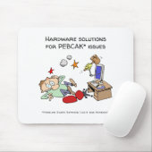 Hardwareoplossingen voor PEBCAK-Cartoon voor techn Muismat (Met muis)