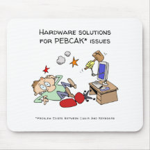 Hardwareoplossingen voor PEBCAK-Cartoon voor techn