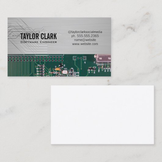 hardwaretechnicus van de printplaat | Techie Visitekaartje (Voorkant / Achterkant)
