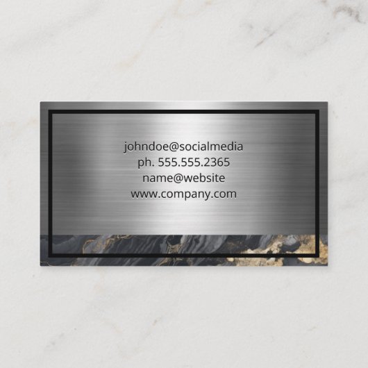 Hardwaretools | Bouw | Metaal | Marmer Visitekaartje (Achterkant)