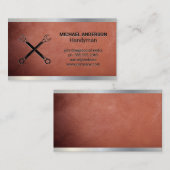 Hardwaretools | Bouw | Metaalleder Visitekaartje (Voorkant / Achterkant)