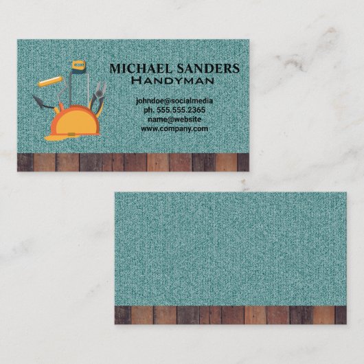 Hardwaretools | Bouwnijverheid hard Pet Visitekaartje (Voorkant / Achterkant)