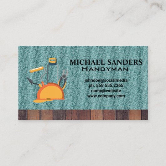 Hardwaretools | Bouwnijverheid hard Pet Visitekaartje (Voorkant)