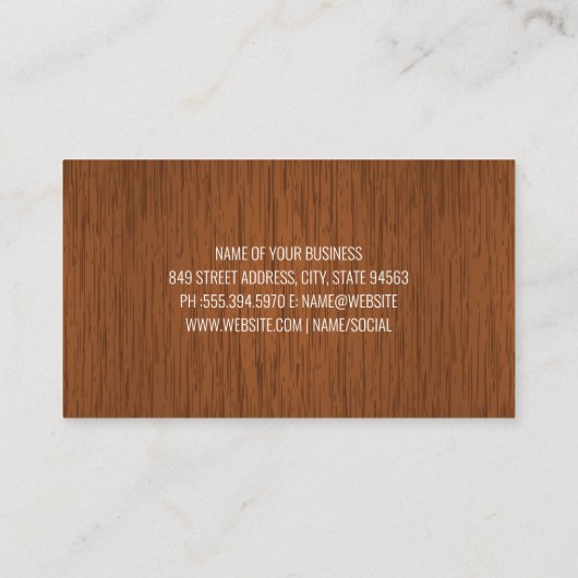 Hardwaretools | Home Houtkorrels Visitekaartje (Achterkant)