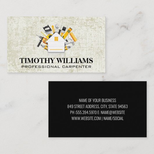 Hardwaretools | Home Pictogram Visitekaartje (Voorkant / Achterkant)