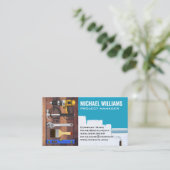 Hardwaretools | klusjesman | Hout en geschilderde  Visitekaartje (Staand voorkant)