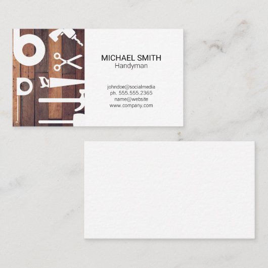 Hardwaretools | klusjesman | Vastgoedbeheer Visitekaartje (Voorkant / Achterkant)