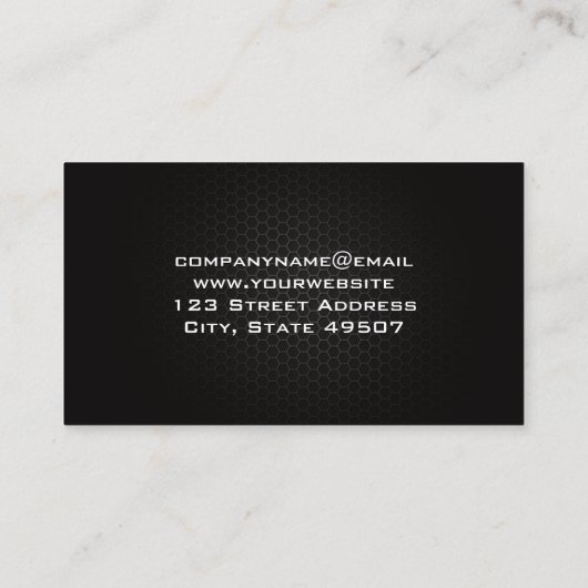 Hardwaretools | koolstofvezelpatroon visitekaartje (Achterkant)