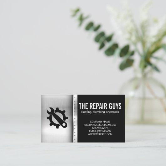 Hardwaretools | metalen klinknagels visitekaartje (Staand voorkant)