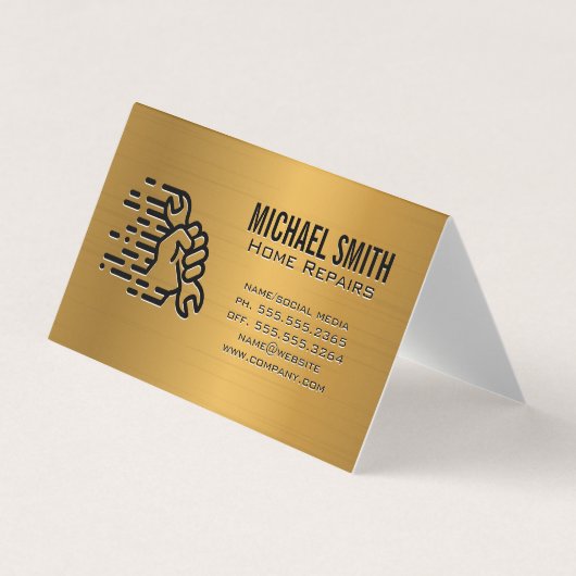 Hardwaretools | Moersleutel in de hand Visitekaartje (Voorkant)