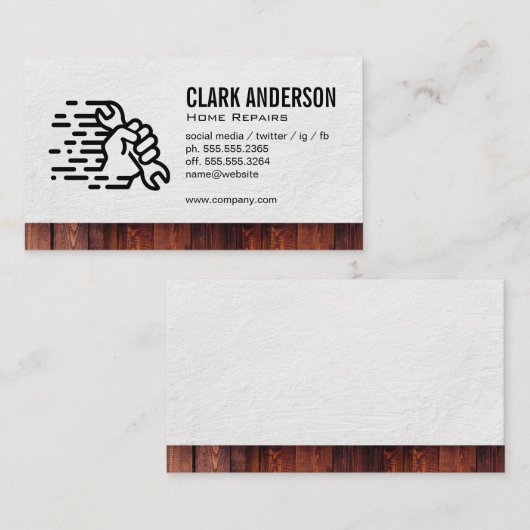 Hardwaretools | Moersleutel in de hand Visitekaartje (Voorkant / Achterkant)