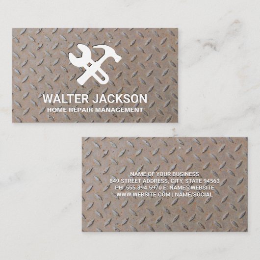 Hardwaretools | Stalen grip patroon Visitekaartje (Voorkant / Achterkant)