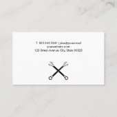 Hardwaretools voor moersleutel visitekaartje (Achterkant)