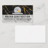 Hardwaretools | Zagen | Zwart marmer | Bouw Visitekaartje (Voorkant / Achterkant)