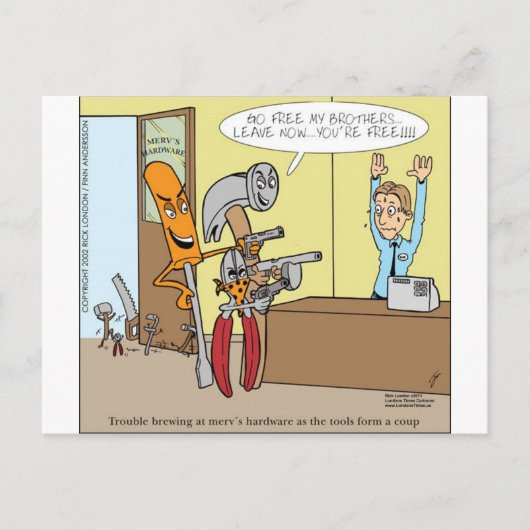 Hardwarewinkelbevrijding Funny Gifts T - shirts Ka Briefkaart (Voorkant)