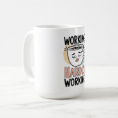 Hardwerkend - Funny Coffee Mok voor Lazy (Voorkant links)
