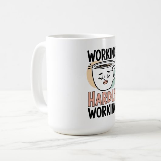 Hardwerkend - Funny Coffee Mok voor Lazy (Voorkant links)