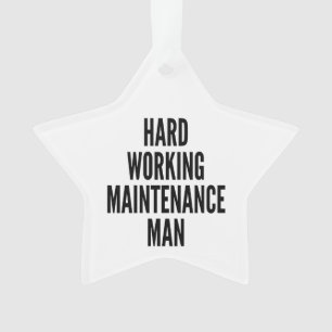 hardwerkend Man voor onderhoud Ornament
