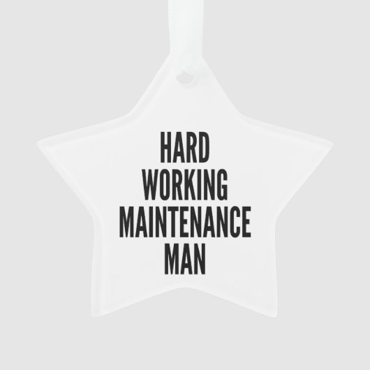 hardwerkend Man voor onderhoud Ornament (voorkant)