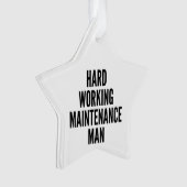 hardwerkend Man voor onderhoud Ornament (voorkant)