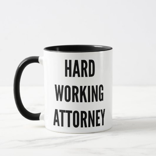 hardwerkende advocaat mok (Links)