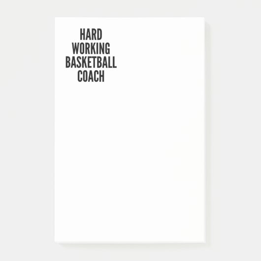 Hardwerkende basketbalcoach post-it® notes (Voorkant)
