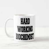 hardwerkende biochemicus koffiemok (Links)