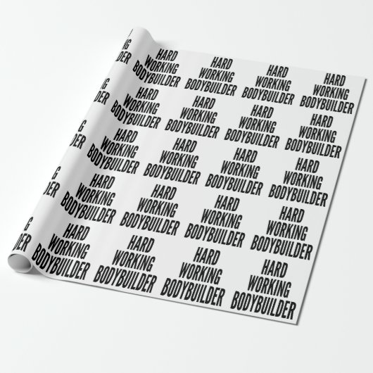 Hardwerkende bodybuilder cadeaupapier (Uitgerold)